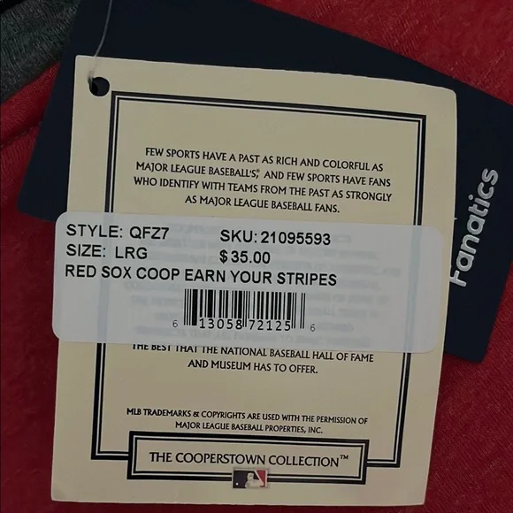 Fanatics Red and Gray Cooperstown Collection Tee - Picture 5 of 5